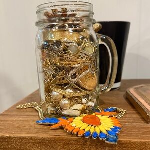 Mystery Jewelry Jar You are my Sunshine - gold tone